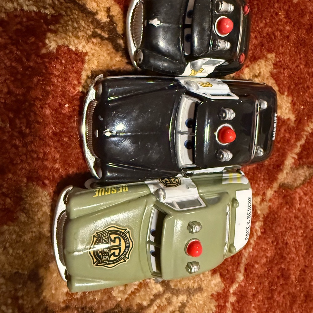 Set of Rescue Toy Cars in Black and Green